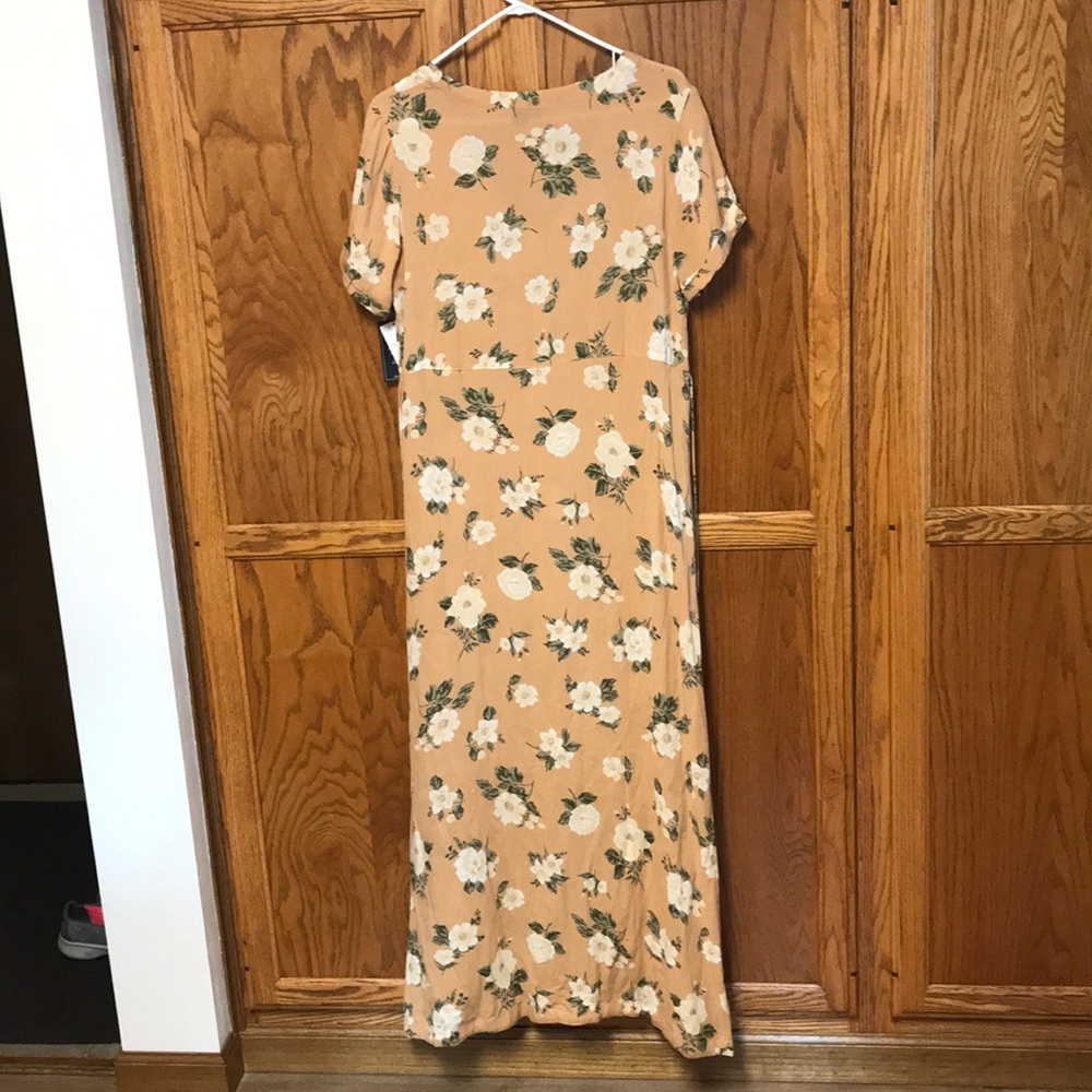 NWT Volcom Yellow Floral Button Up Maxi Dress - Picture 6 of 8